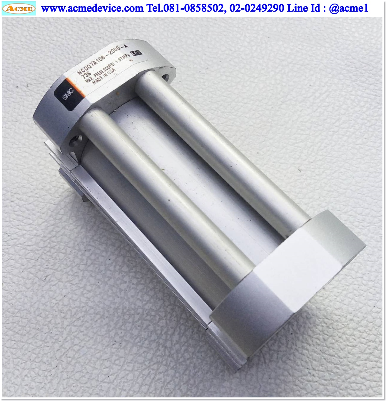Air Cylinder SMC รุ่น NCDQ7A106-200D-A73S, Stroke 2"