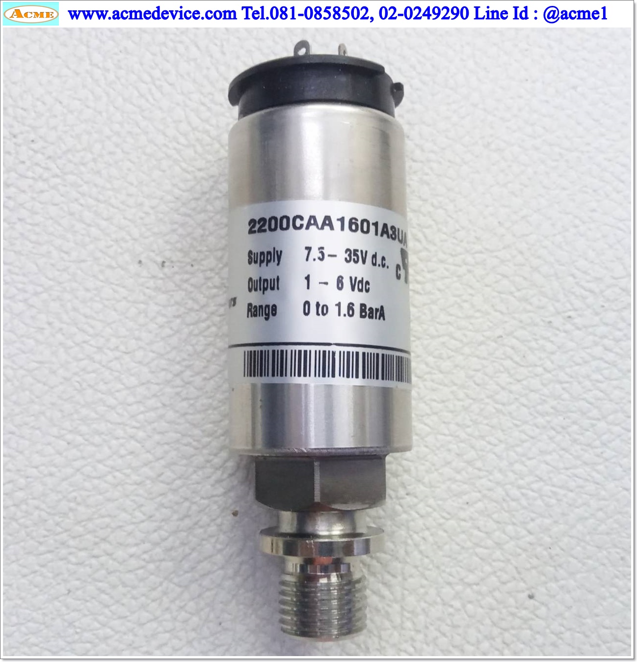 Pressure Gems รุ่น 2200CAA1601A3UA, Rang 0 to 1.6bar, Output 1-6V