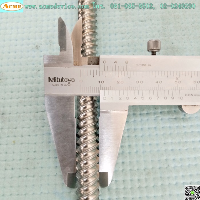 Ball Screw ขนาดเพลา 12 mm. x 500 mm., Stroke 365 mm., Pit 16 mm.