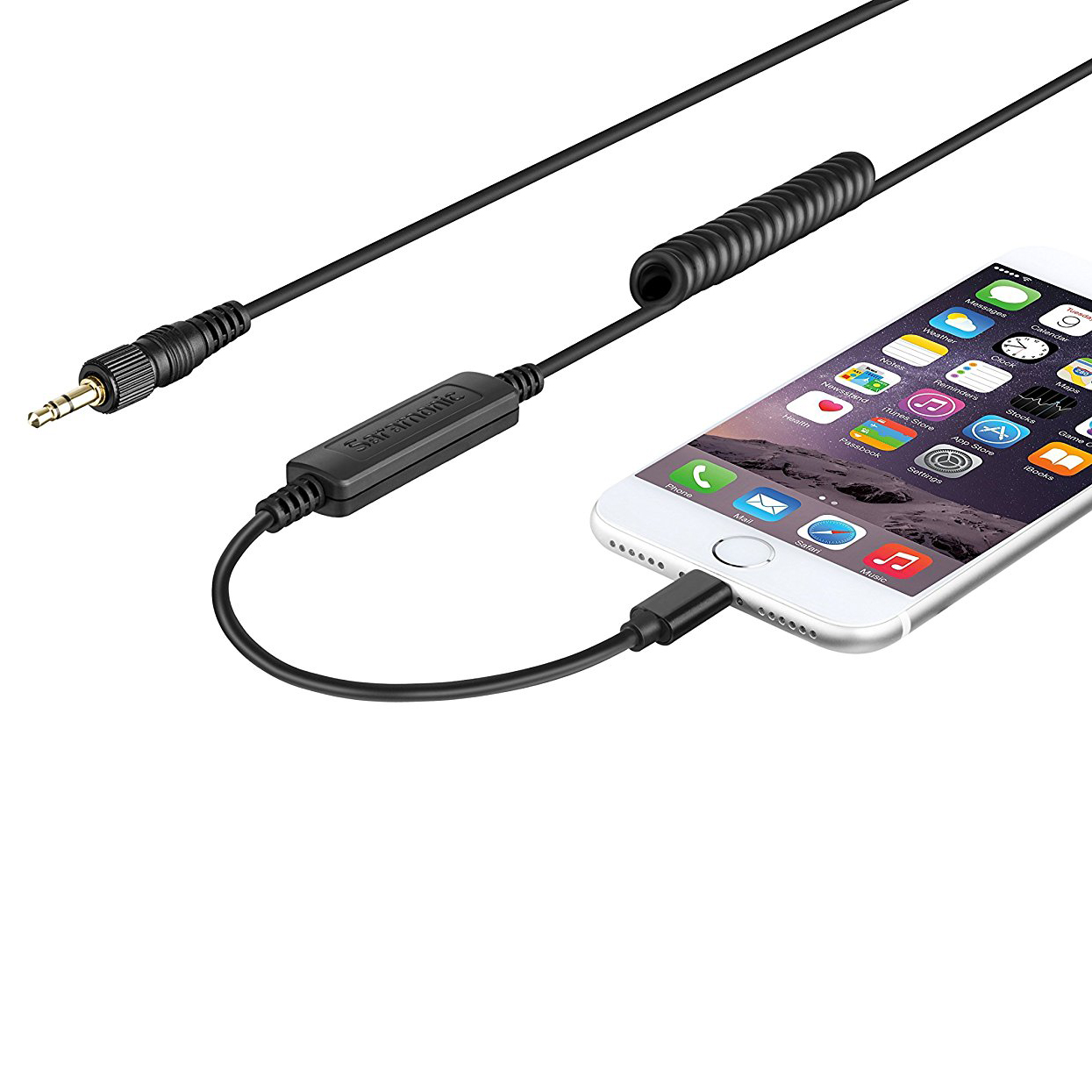 Saramonic LC-C35 Locking 3.5mm Male Connector to Apple Certified Lightning Output Cable for Select Saramonic Microphones including the LavMic, SR-WM4C, UwMic9, UwMic10 and UwMic15 รับประกันศูนย์ไทย 1 ปี