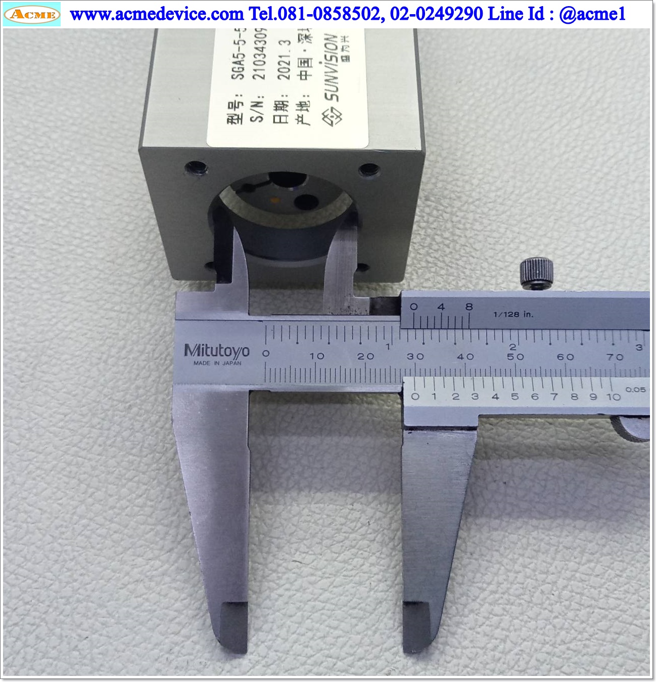 แกนสำเร็จรูป Ball Screw Sunvision รุ่น SGA5-5-500, ขนาด 55 x 710 mm., แกนโต 12 mm., Stroke 500 mm., Pit 5 mm.