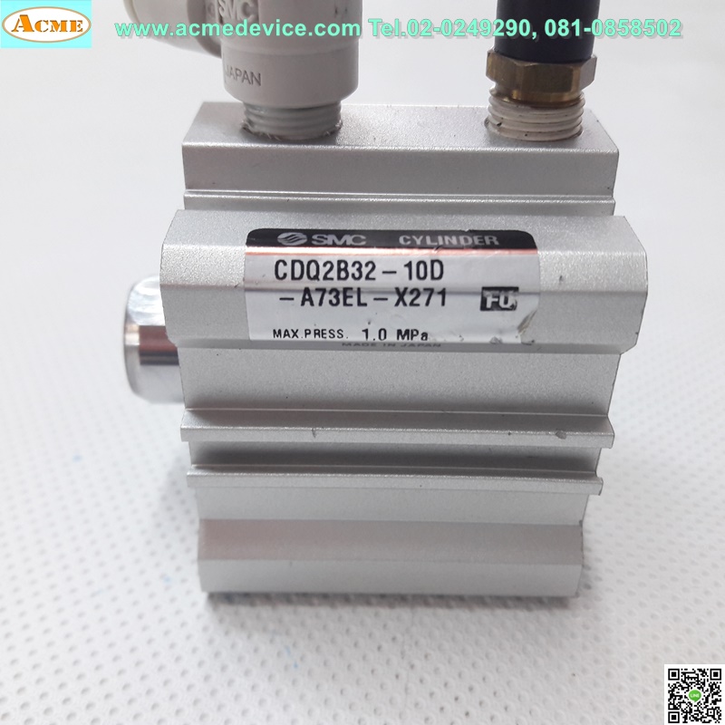 Air Cylinder SMC รุ่น CDQ2B32-10D, Bore 32, Stroke 10 mm.