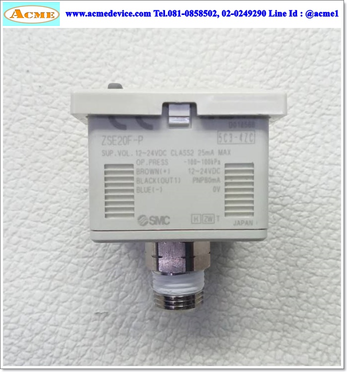 Vacuum/Pressure SMC รุ่น ZSE20F-P, -100 to 100kPa, PNP