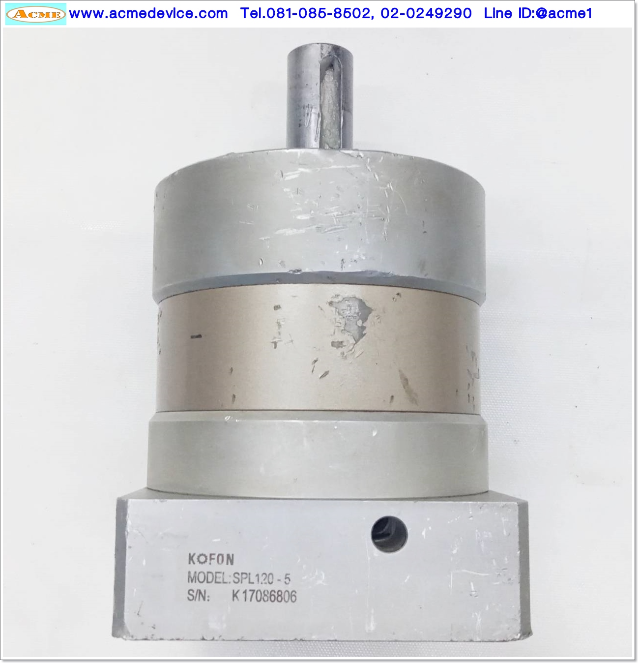 Gear Head Kofon รุ่น SPL120-5, Ratio 5:1, (เพลาเข้า 24mm, ออก 25mm.),for 1.5kW, 3kW