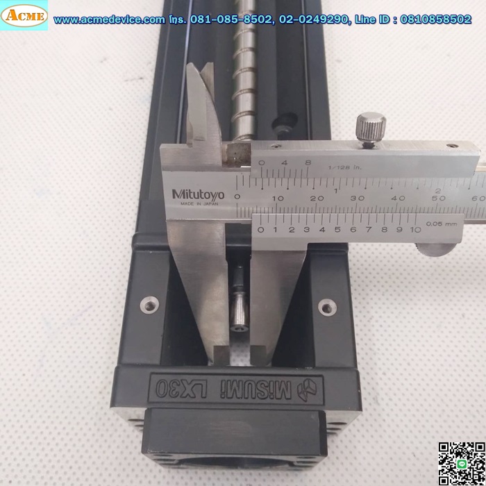 แกนสําเร็จรูป Ball Screw Misumi รุ่น LX30, ขนาด 80 x 530 mm, Stroke 320 mm, Pit 10