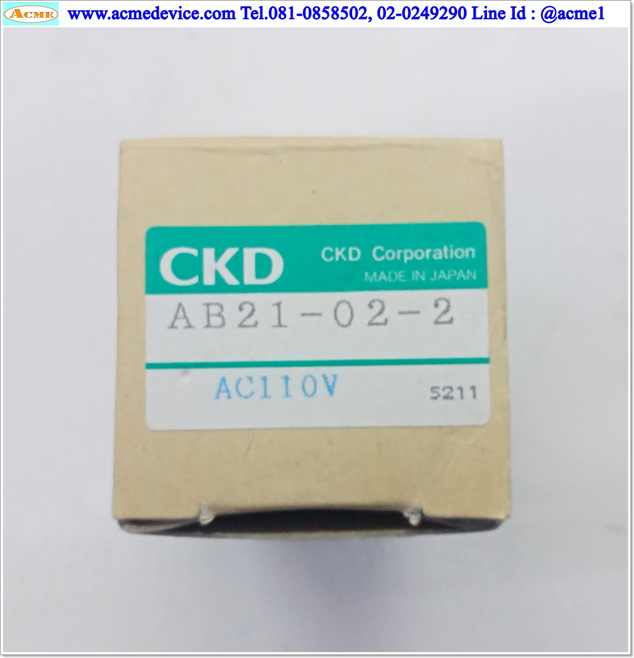 Solenoid valve CKD รุ่น AB21-02-2, 1MPa, 1/4, 110Vac