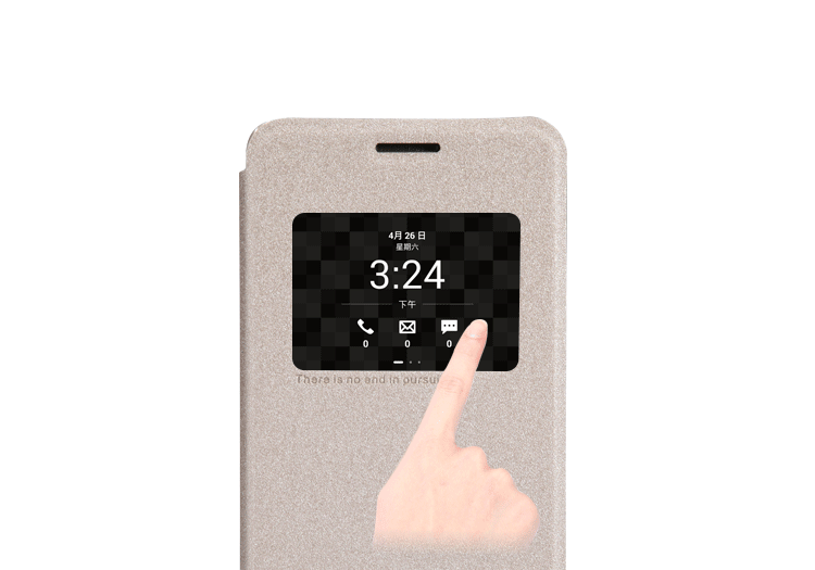 เคสฝาพับ Lenovo A7000 (Sparkle Leather Case nillkin แท้ สีทอง)