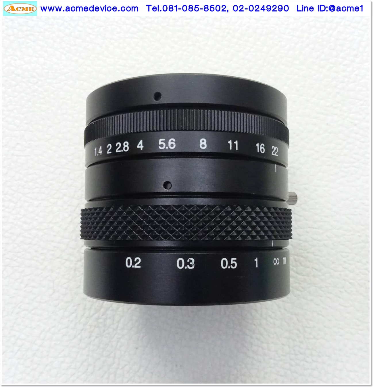 Lens ViewZ รุ่น VZ-C25M-5MP, 25mm, F1.4-22, 2/3", 5 Megapixel, C Mount