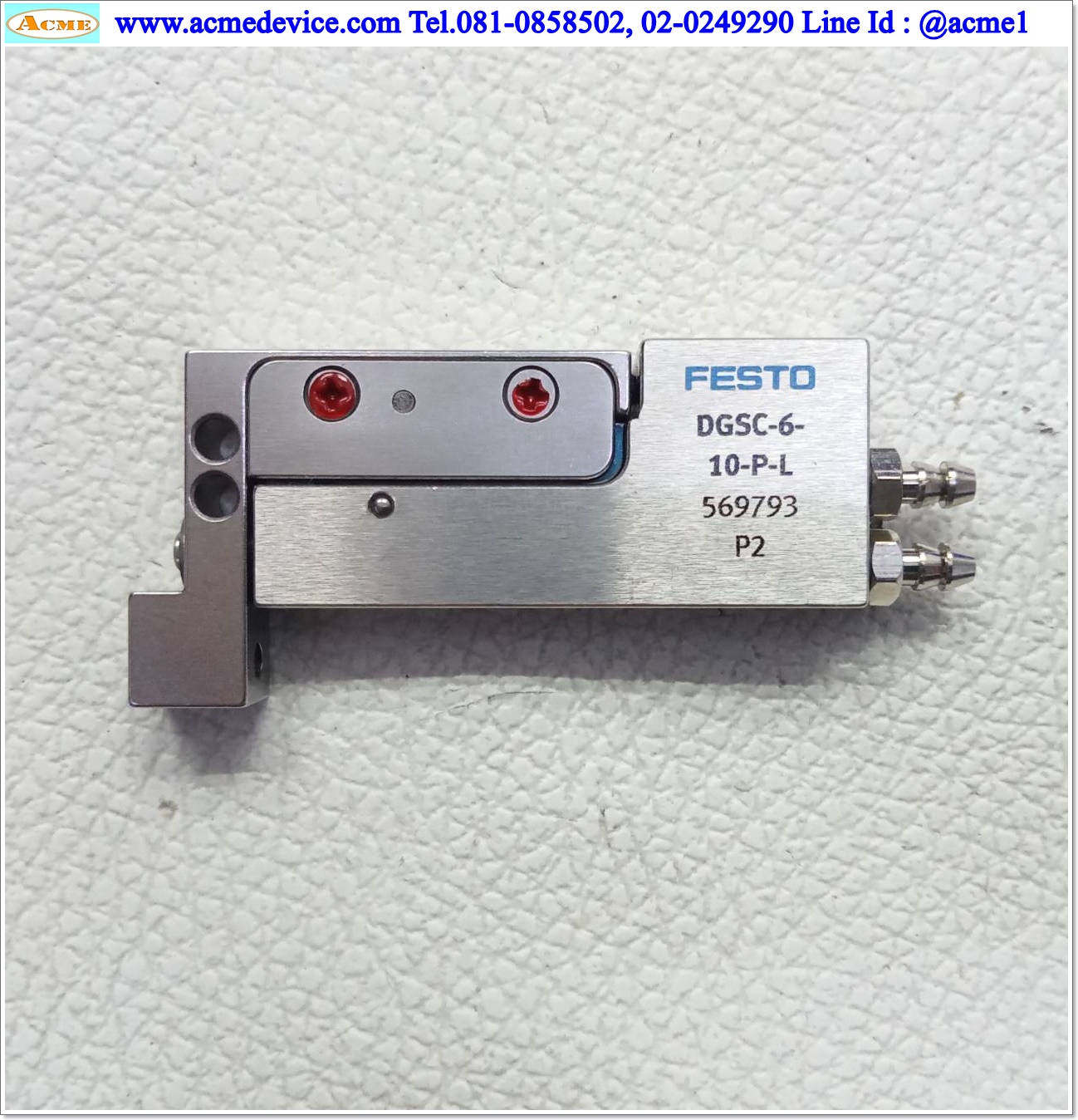 Air Cylinder Festo รุ่น DGSC-6-10-P-L, Bore 6 mm., Stroke 10 mm.