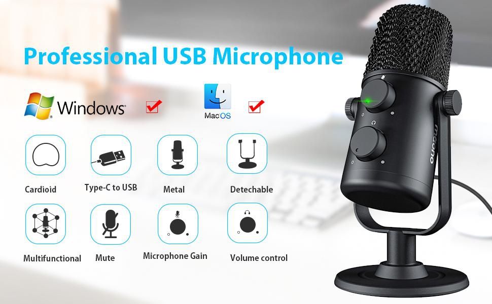 ไมโครโฟน MAONO AU-902 Fairy Lite Multi USB Microphone ประกันศูนย์ 1 ปี [By Order รอ 3-4วัน]
