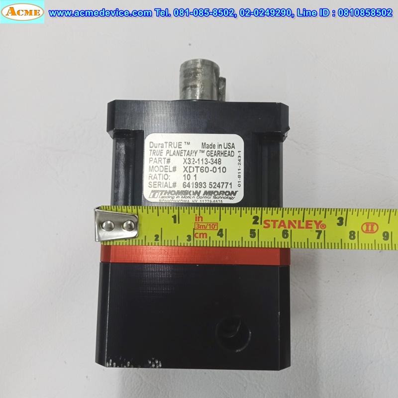 Gear Head Thomson รุ่น XDT60-010, Ratio 10:1, เพลาเข้า 6.25 mm, ออก 16 mm, for □ 61x61 ∅ 50.5
