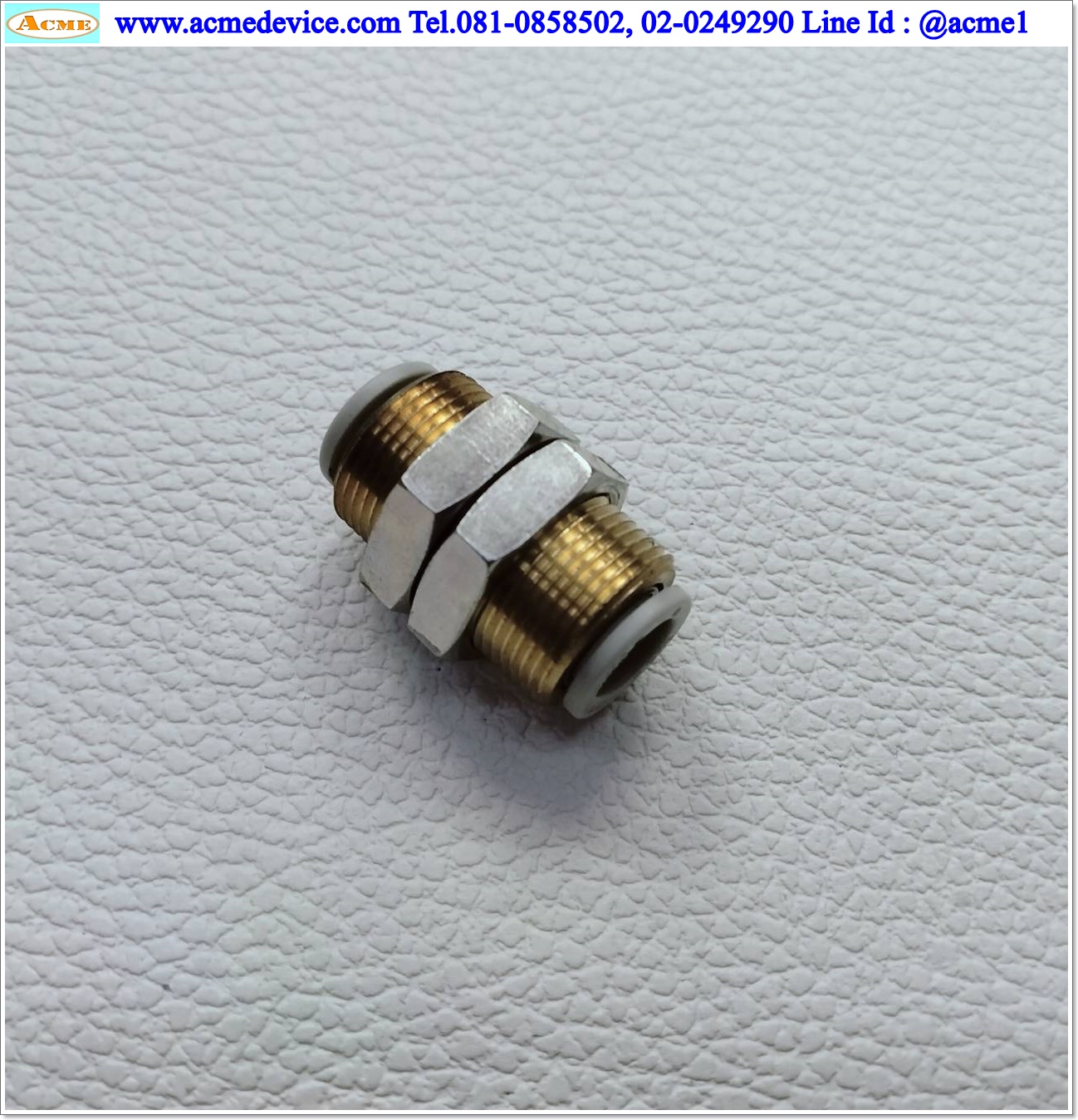 ข้อต่อลม SMC รุ่น KQ2E08-00, Bulkhead Union, สายลม 8 มม.