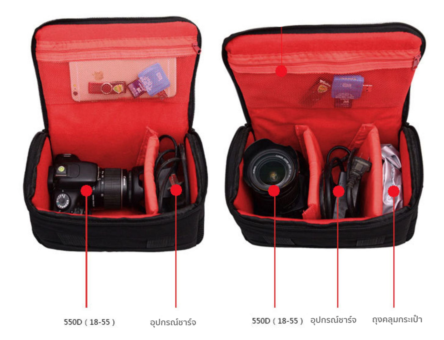 กระเป๋ากล้องยี่ห้อ Soudelor รุ่น D5002 สำหรับกล้องมิลเลอเลส DSLR ทุกรุ่น