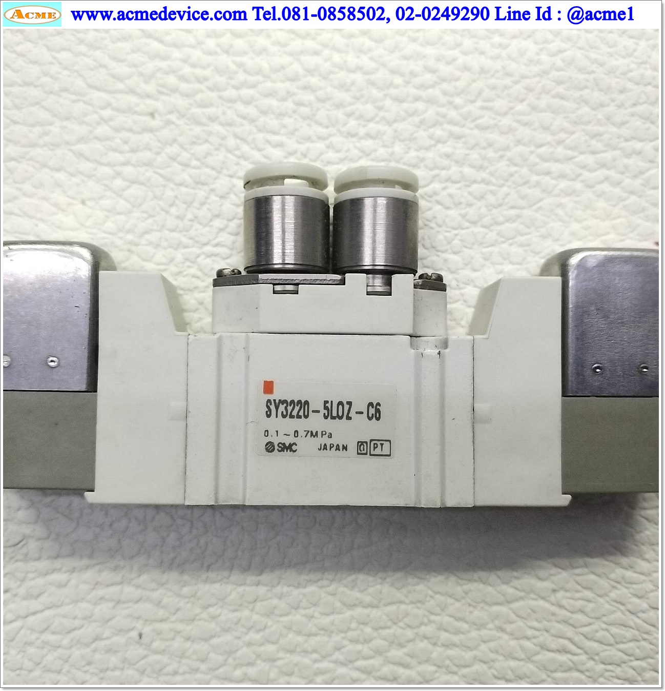 Solenoid Valve SMC รุ่น SY3220-5LOZ-C6, 5/2, 2-Position double, Coil 24Vdc