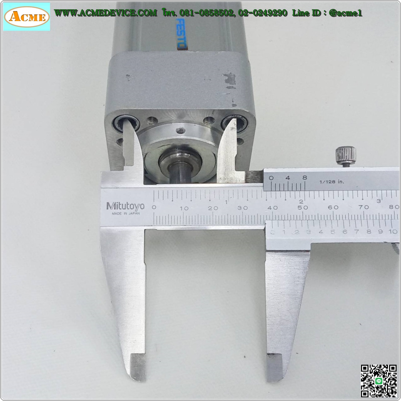 แกนสําเร็จรูป Actuator Festo รุ่น DNCE-40-100-BS"12,7"P-Q, ขนาด 55 mm x 320 mm, Stroke 100 mm, Pit 12.7 mm