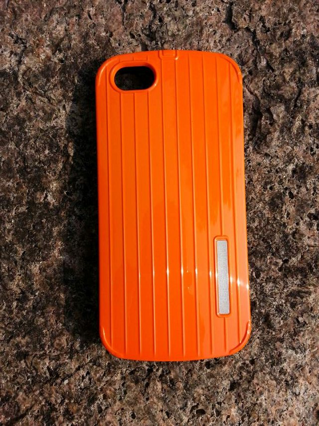 เคสฝาหลัง iPhone5/5s อลูมิเนียม ทรงอินเทรนด์ (สีส้ม)