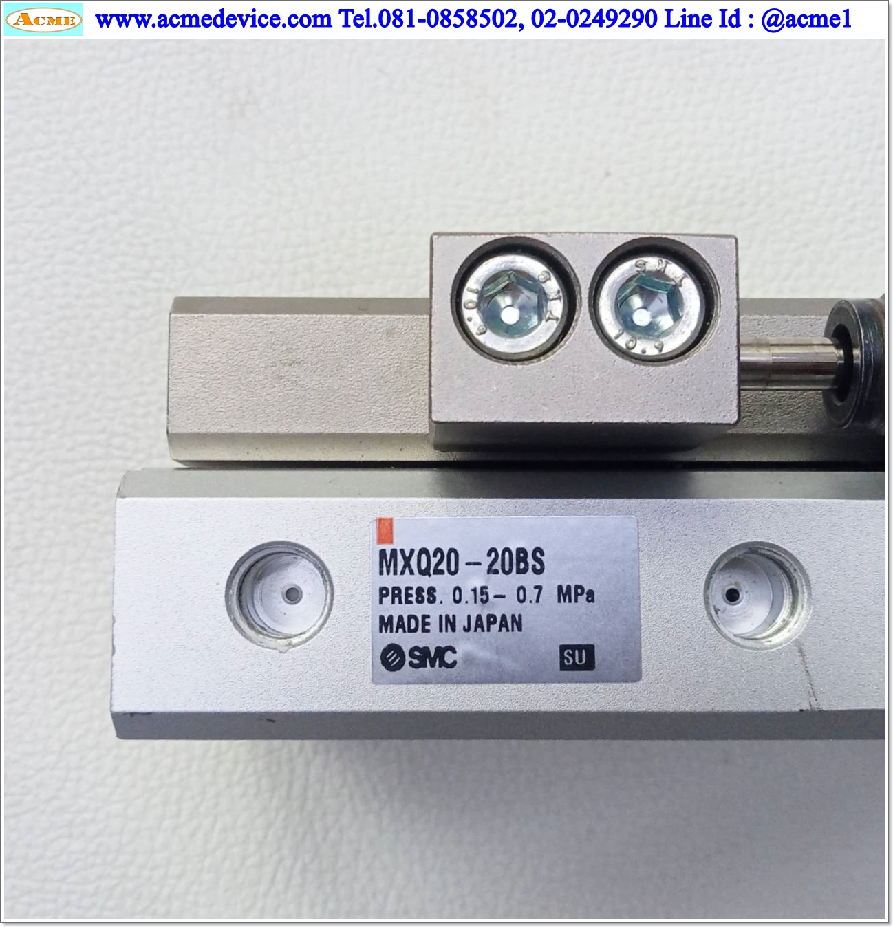Guided Cylinder SMC รุ่น MXQ20-20BS, Bore 20 mm., Stroke 20 mm.
