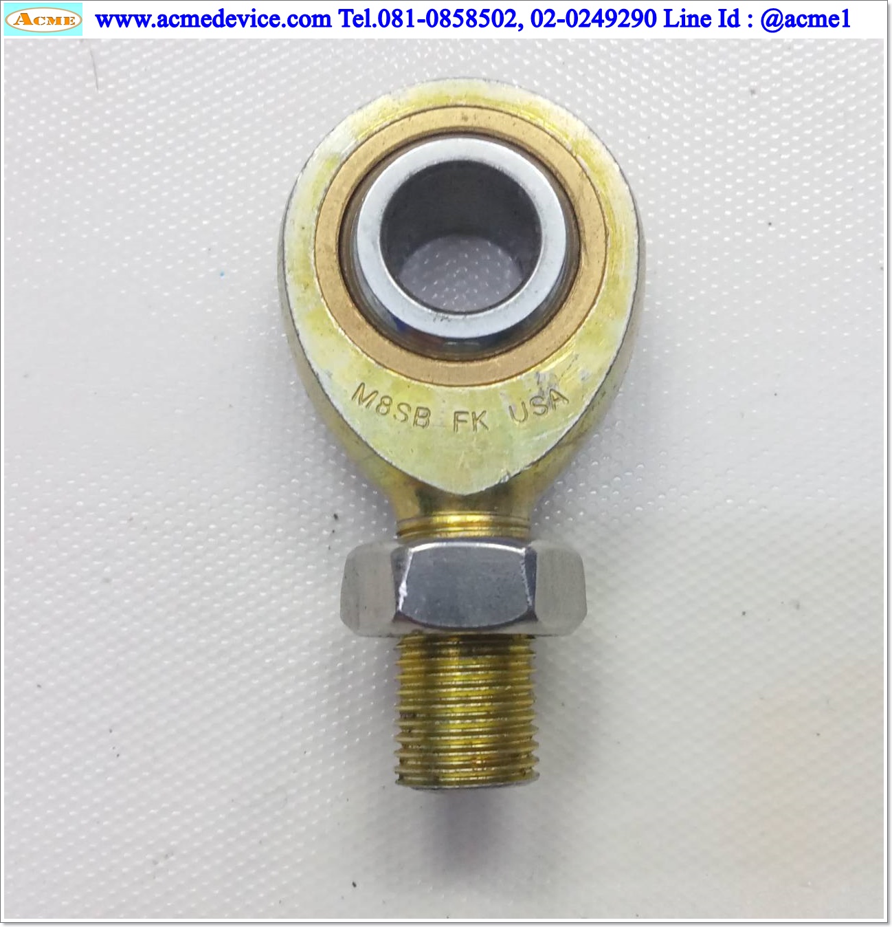 Rod End Ball FK รุ่น M8SB, รูใน 12.7 mm, ขนาดเกลียว 1/2" - 20 UNF