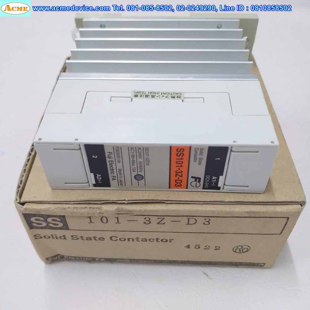 Solid State Relay Fuji รุ่น SS101-3Z-D3, Input 5 to 24 Vdc, Output 240Vac 10A (สินค้าใหม่)