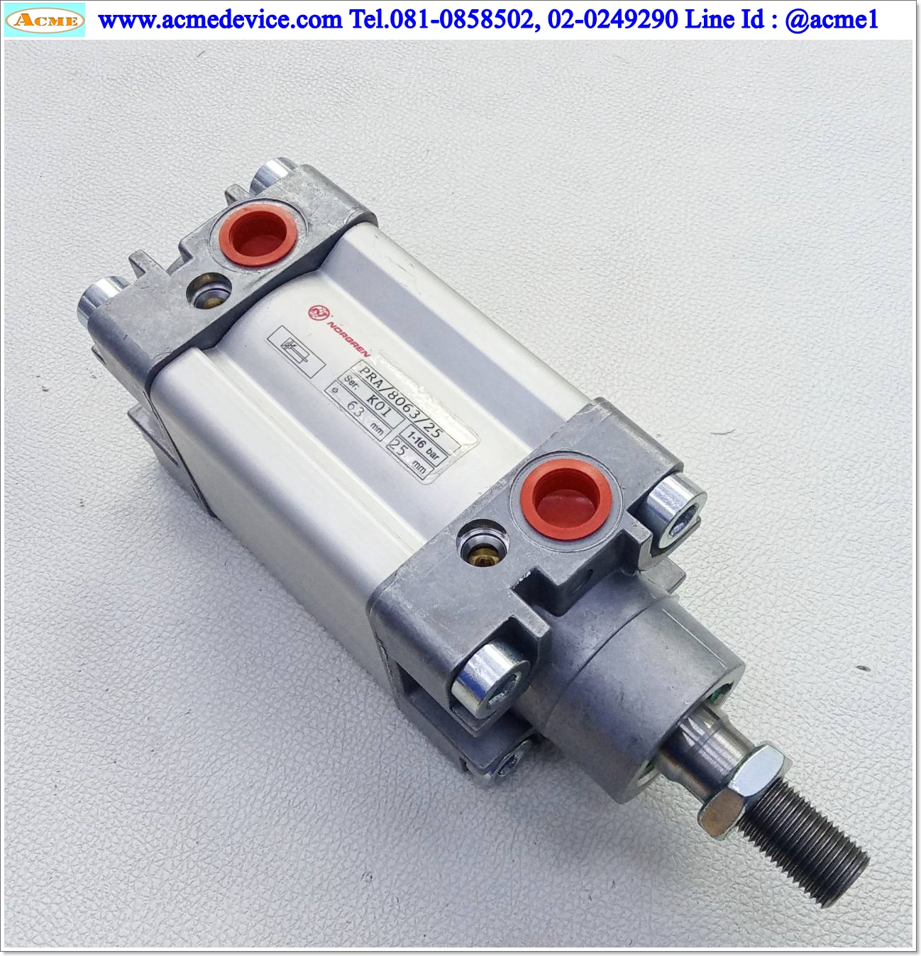 Air Cylinder Norgren รุ่น PRA/8063/25, Bore 63 mm., Stroke 25 mm.
