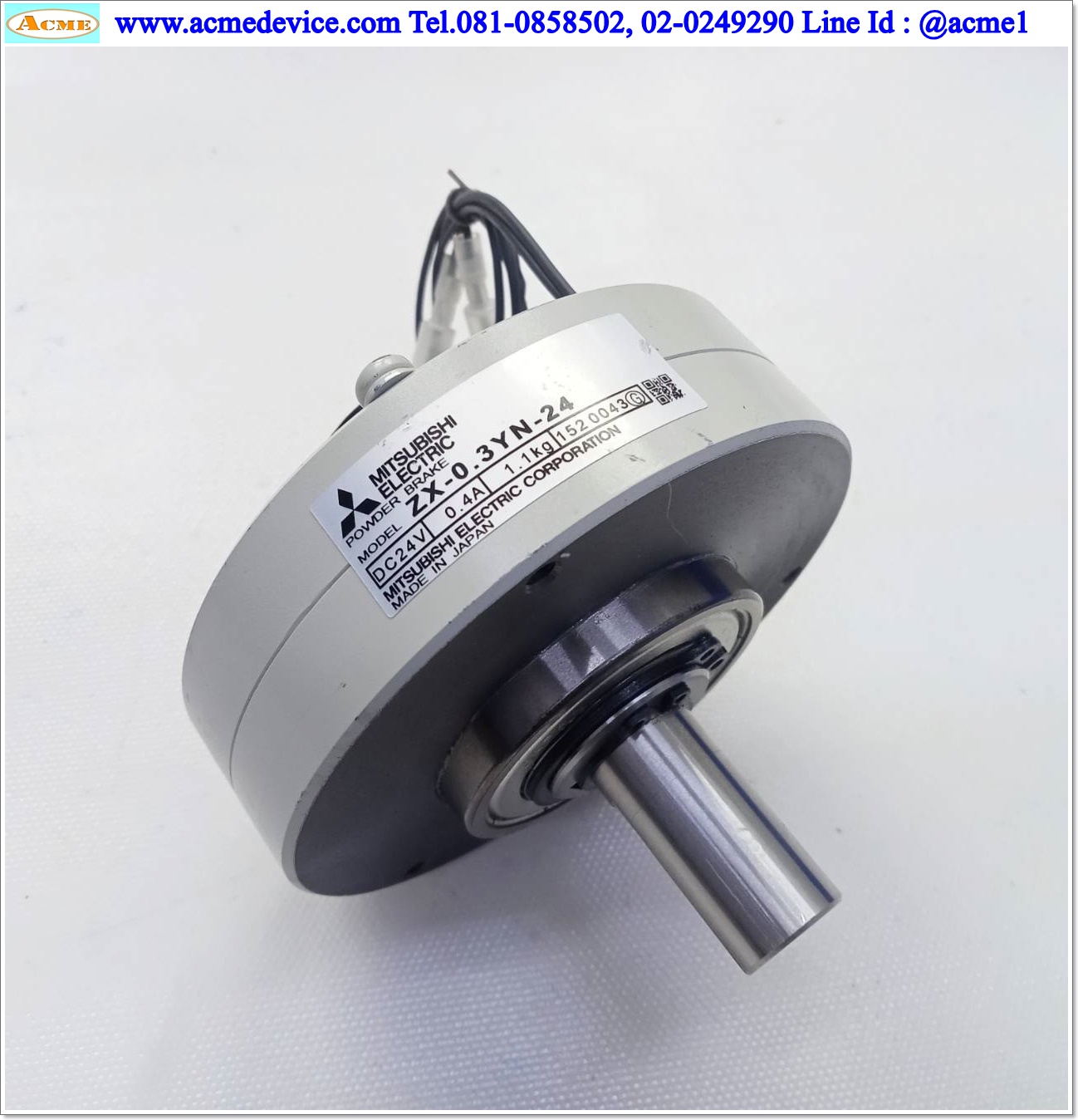 Tension, Powder Clutch Mitsubishi รุ่น ZX-0.3YN-24, 24Vdc, 3 Nm.