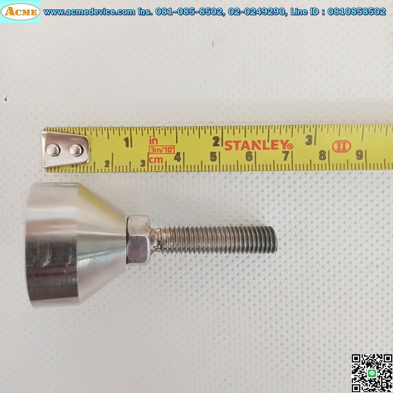 ขาฉิ่งขนาดยาว 65 mm., เกลียว 8 mm., โต 32 mm.