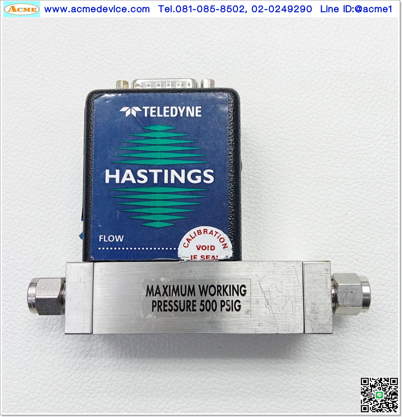 Flow Sensor Teledyne รุ่น HFM-300, 50 SCCM/N2, Power input +- 15Vdc, Analog out 0-5V