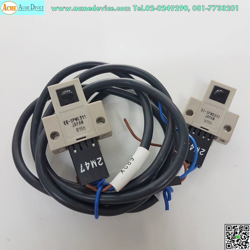 Photoelectric Omron รุ่น EE-SPWL311 + EE-SPWD311, ระยะ 1M, NPN, Dark-ON, (รับ-ส่ง)