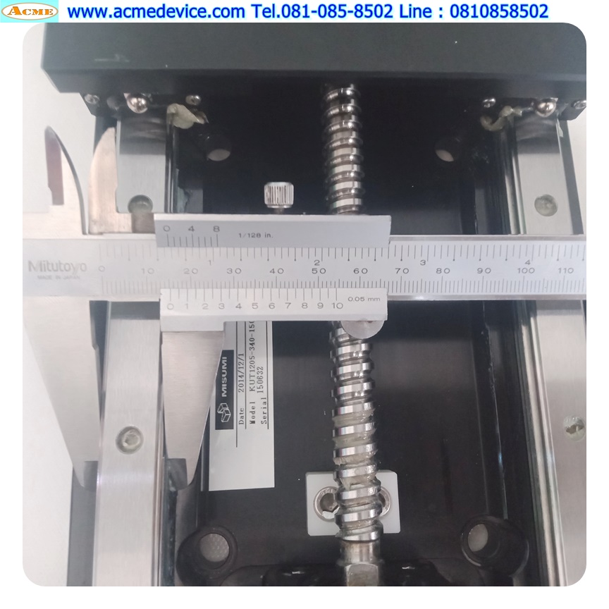 แกนสําเร็จรูป Ball Screw Misumi รุ่น KUT1205-340-150-D1, ขนาด 150 mm x 340 mm, Stroke 140 mm, Pit 6 mm