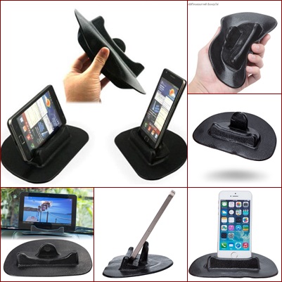 ที่วางยึดมือถือในรถ SmartStand ซิลิโคนแท้ (สีดำ)