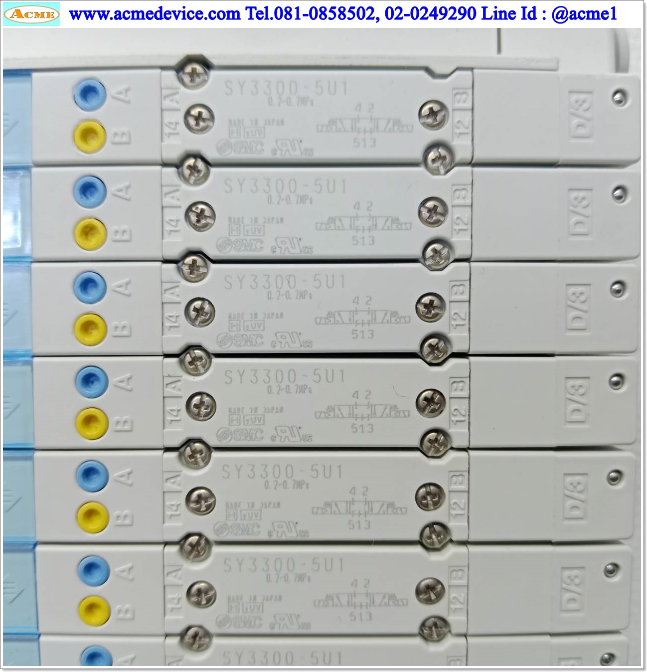 Solenoid Valve SMC รุ่น SY3300-5U1(16) + CC-Link EX260-SMJ1, Double Coil, 24Vdc