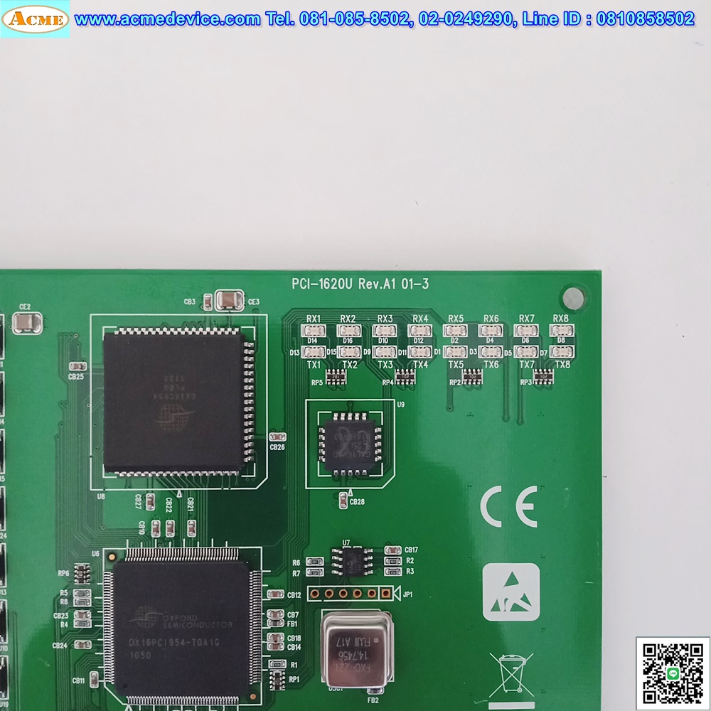 Board PCI-1620U Rev.A101-3, 8 Port