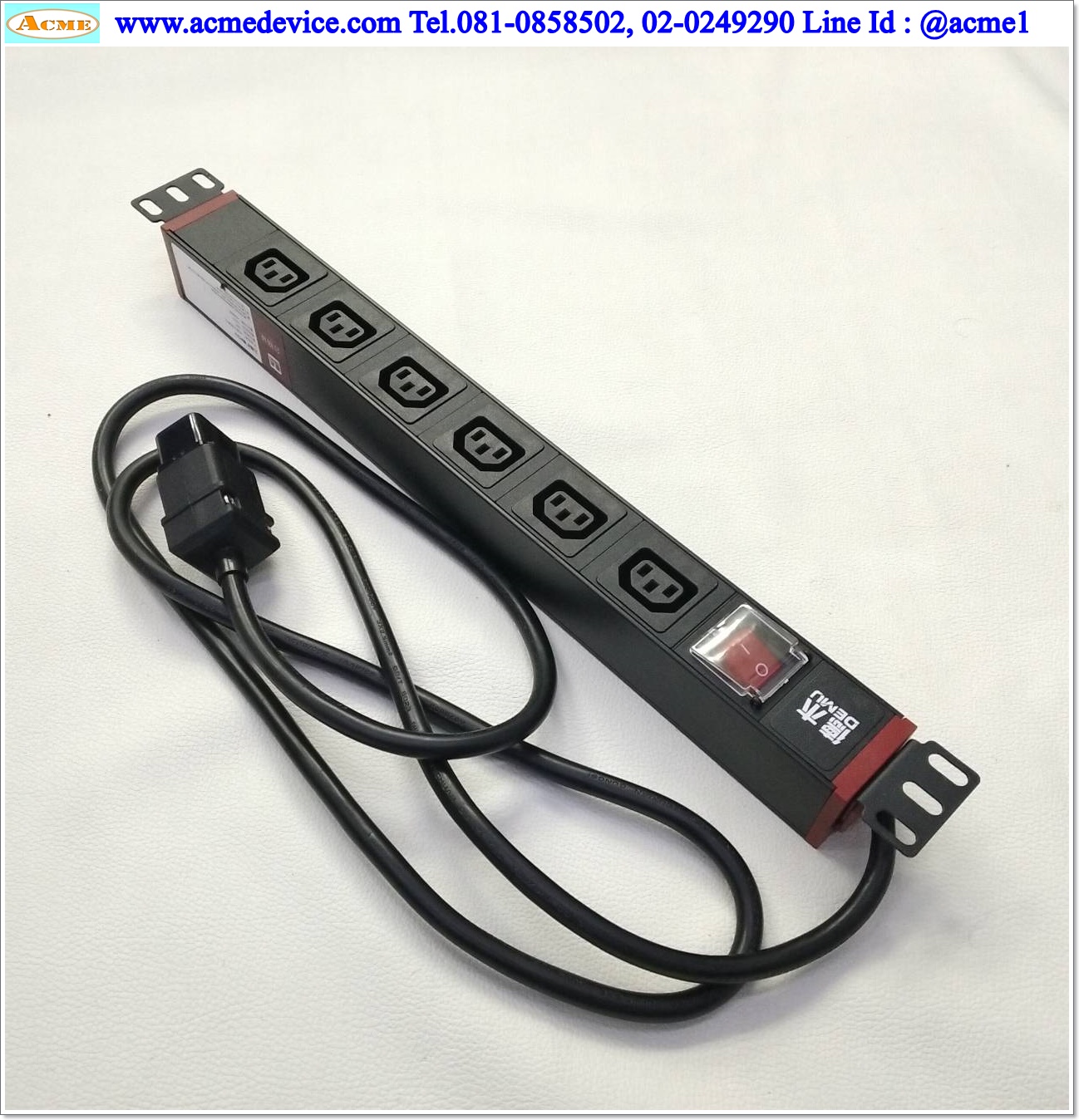 PDU Demu รุ่น 16A, 250Vac, 4,000W