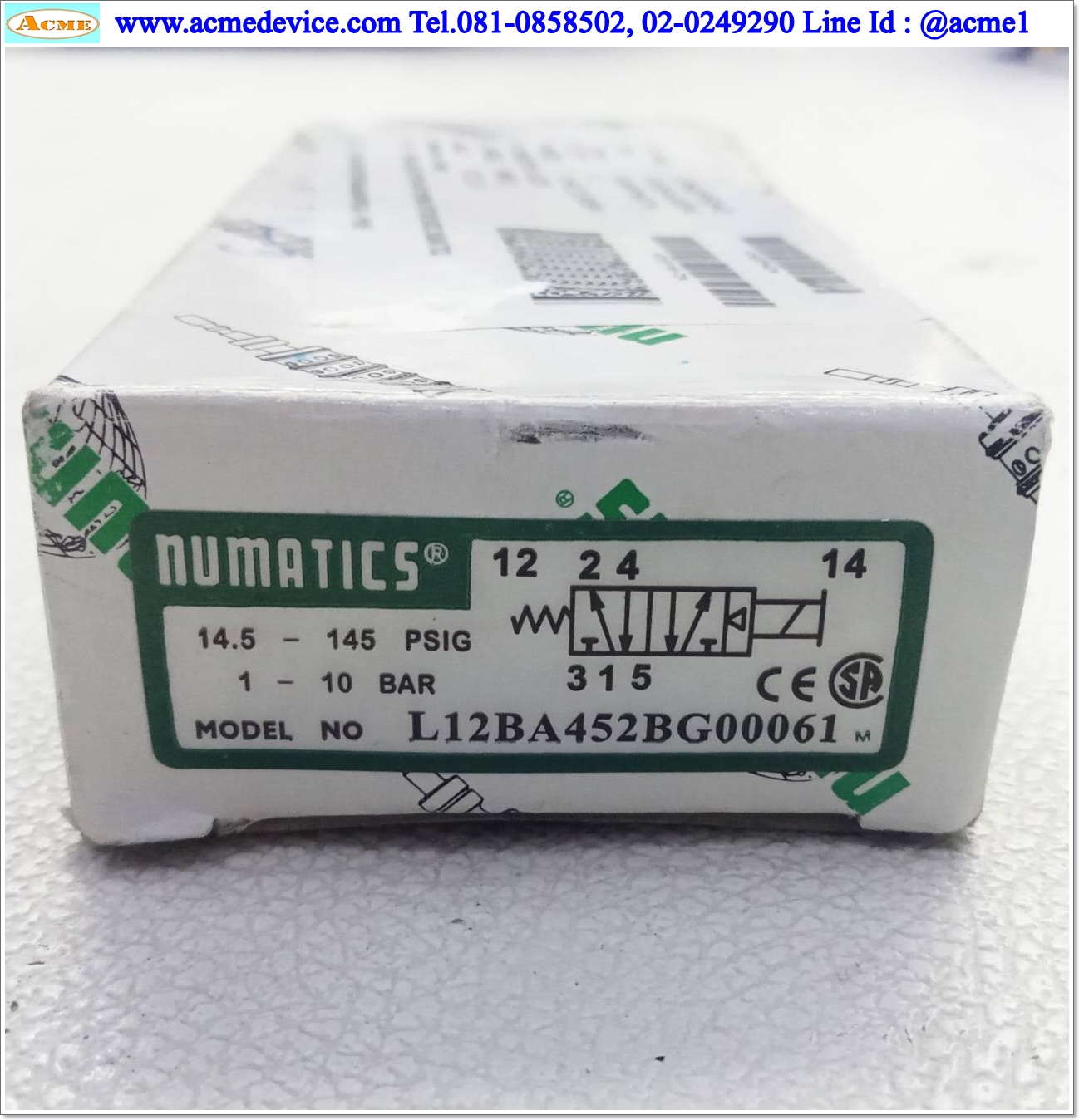 Solenoid Valve Numatics รุ่น L12BA452BG00061, 4 WAY, 2 POSITION, 24 Vcd