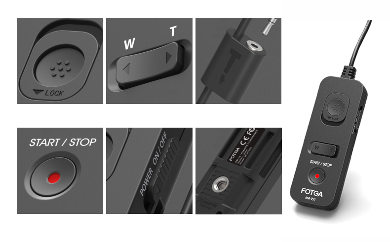FOTGA RM-VS1 Remote Control สำหรับSONY สามารถสั่งซูมเข้าออกได้และกดถ่ายได้ |สินค้าพรีออเดอร์|