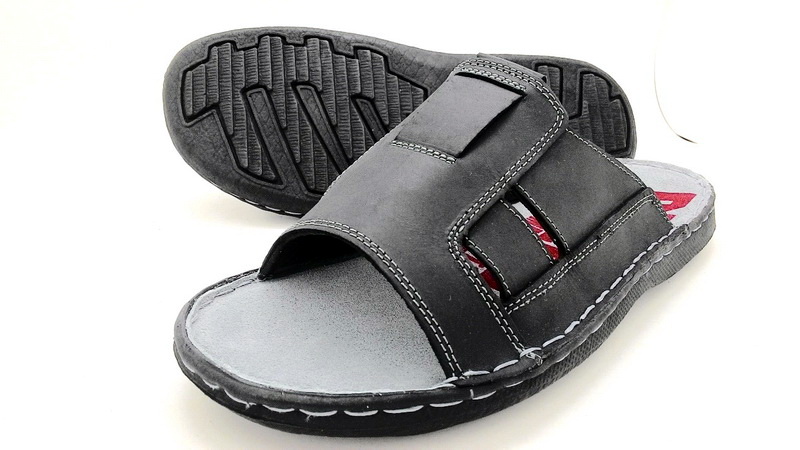 Leather sandals without backstrap (men)