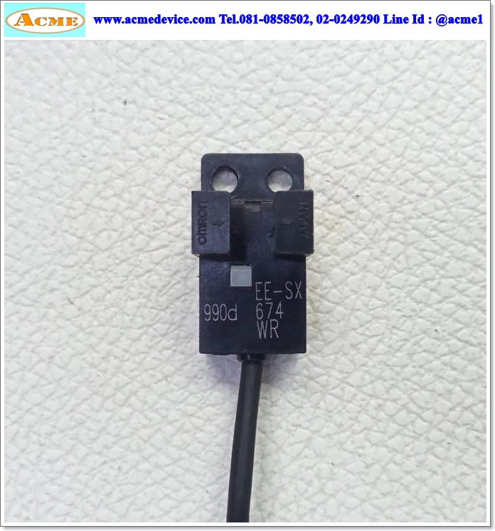 Photoelectric Omron รุ่น EE-SX674WR, ระยะ 5 mm., Drak-ON/Light-ON, NPN