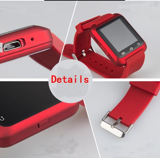 นาฬิกา SmartWatch U8 แท้ สีแดง พร้อม Bluetooth