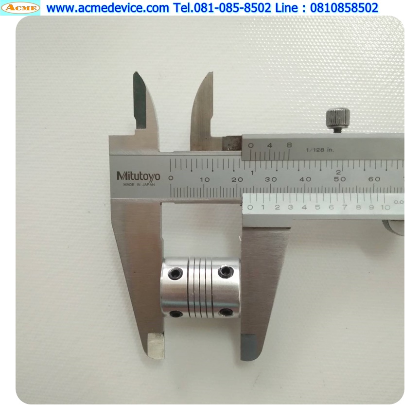 Coupling Aluminum ขนาด ID 10/10mm, OD 19mm, L 25mm