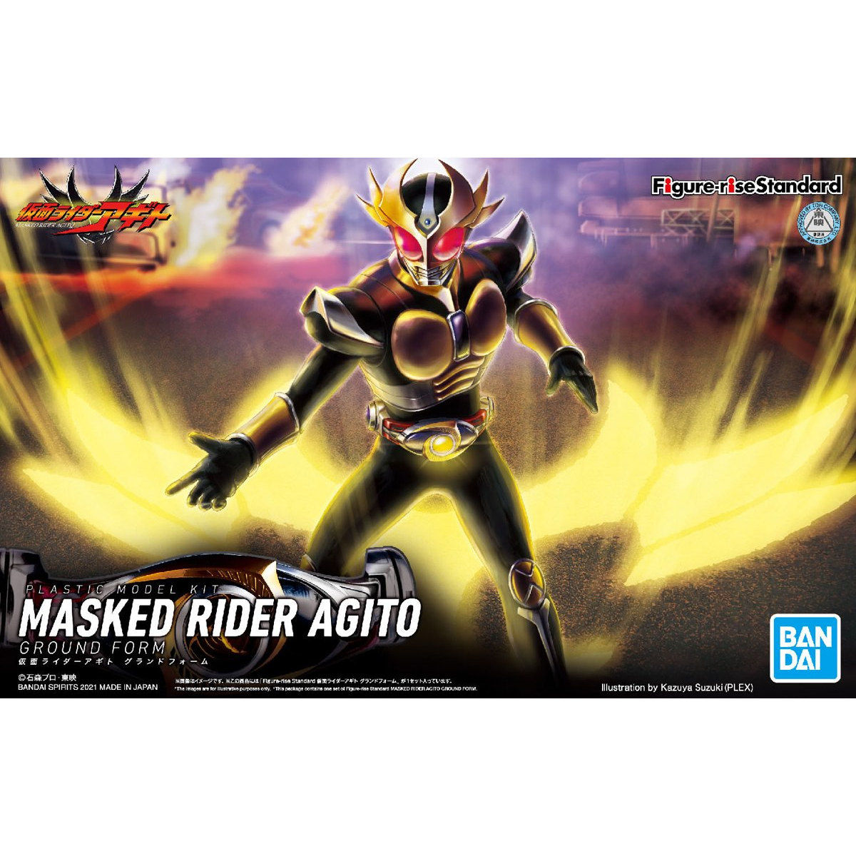 BANDAI ANIME Figure-rise Standard Masked Rider Agito Ground Form โมเดล การ์ตูน อนิเมะ