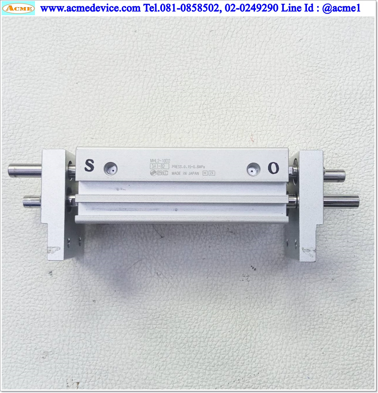 Gripper SMC รุ่น MHL2-10D2, Bore 10 mm., Stroke 60 mm.