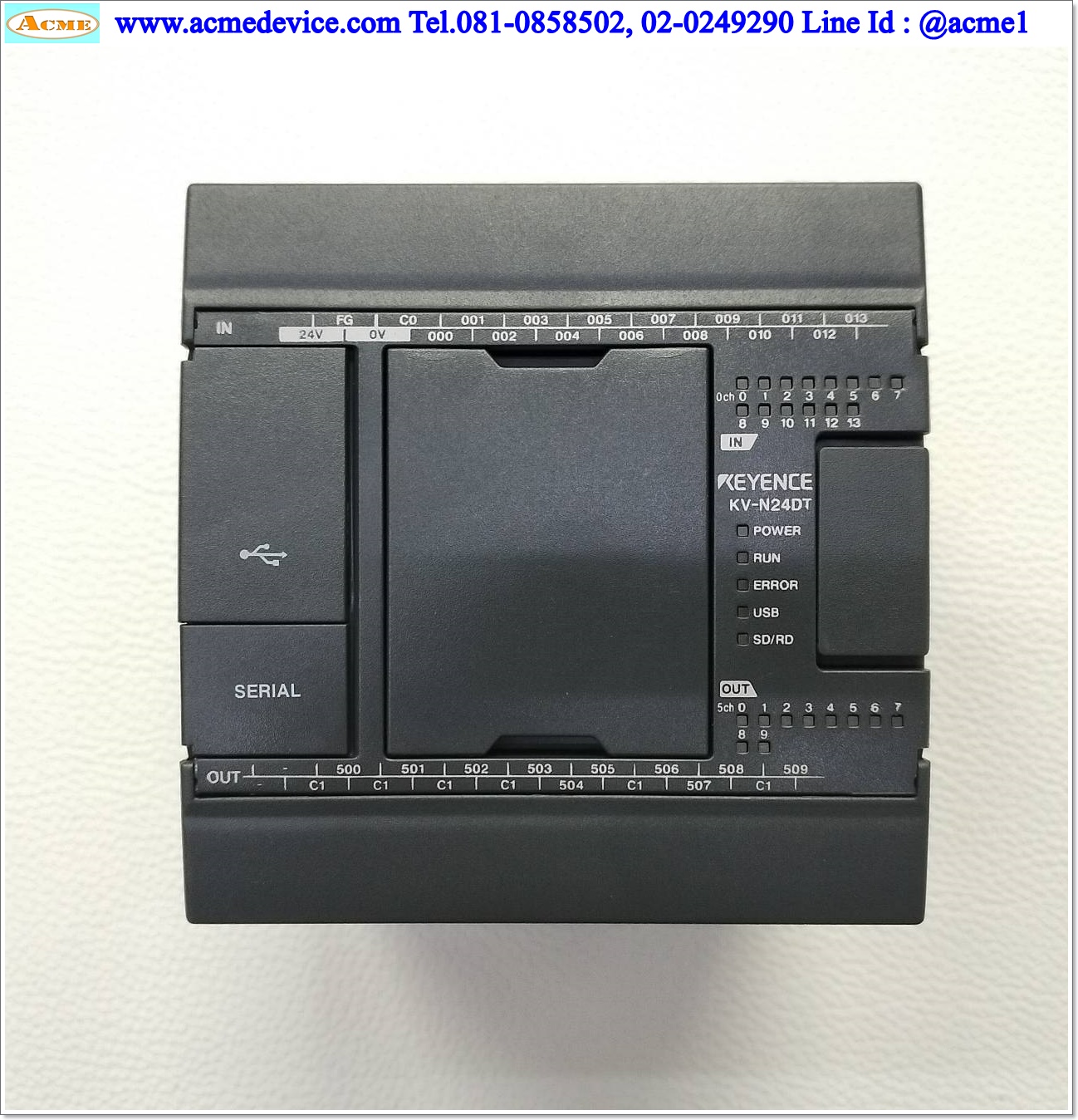 PLC Keyence รุ่น KV-N24DT, Power Input 24Vdc, Transistor Output, CPU Module
