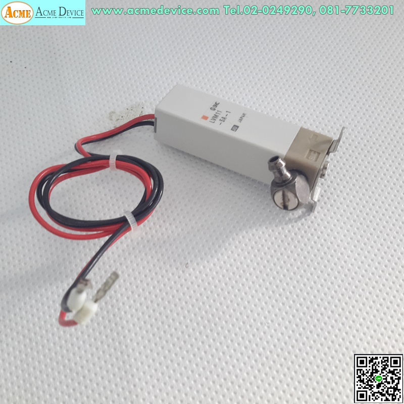 Solenoid Valve SMC รุ่น LVM11-5A-1, NC, 2/2, 2-position single, coil 24Vdc