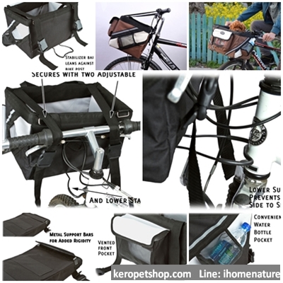 กระเป๋าสุนัข 3 in 1 หิ้ว สะพาย ใส่จักรยานได้ Type 01-2 สีน้ำตาล