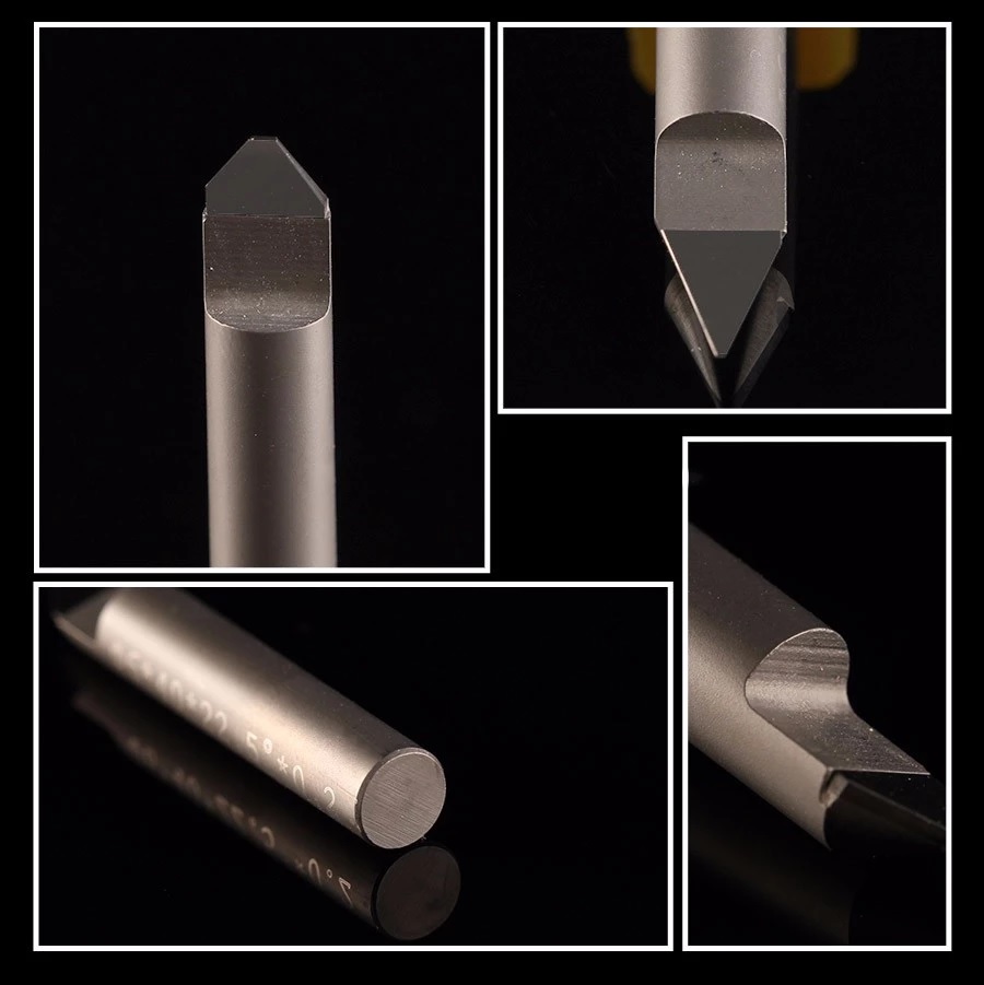 ดอกเพรช กัดหิน กัดหยก คมตัด 0.2 มม. มุม 45 แกน 6 มม Dimond engraving bit