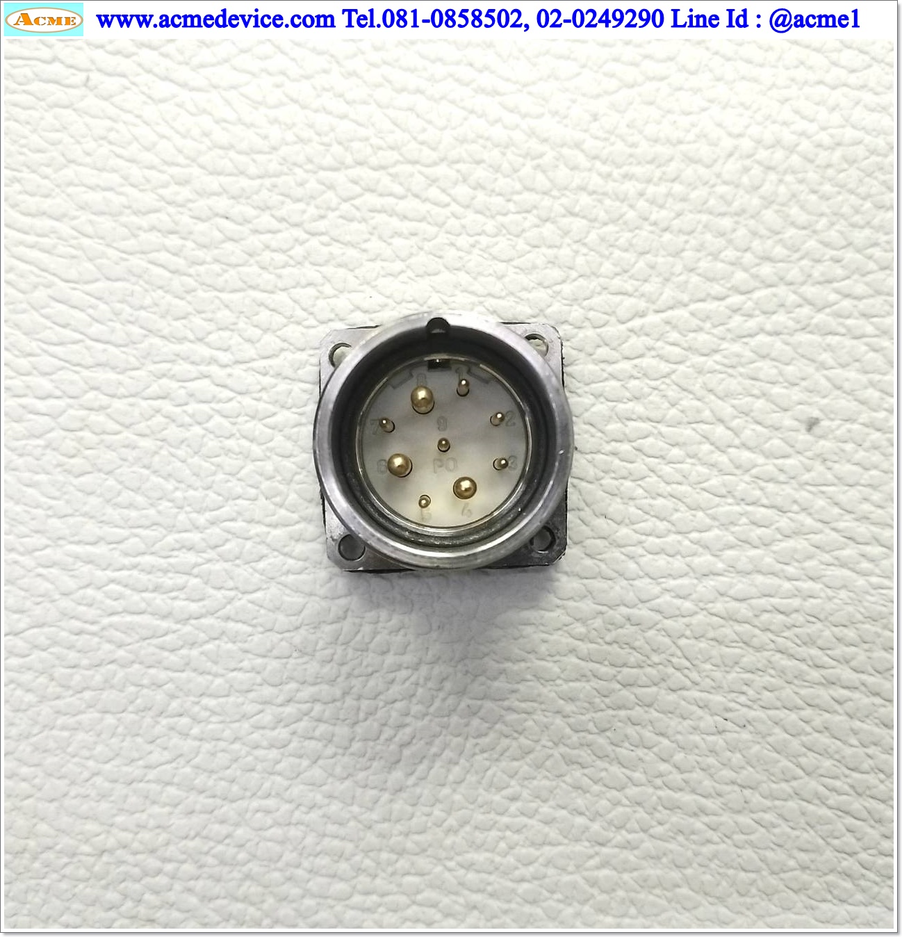 Connector CONINVERS รุ่น RC Series, M23, 9(6+3) Pin,1mm x6, 2mm x3, 8/20A, 150Vac, Solder, (ตัวรับตัวผู้)