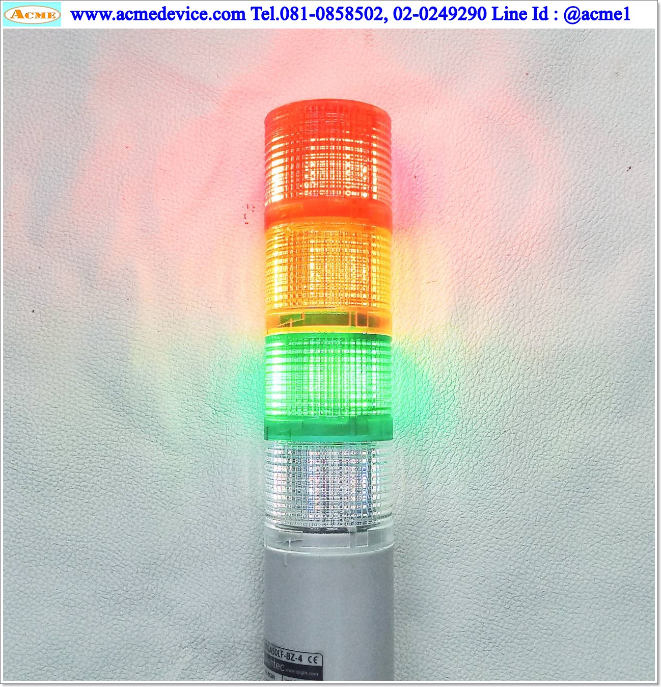 Tower Light Qlightec รุ่น QTGA50LF-BZ-4, 24 Vdc (PNP)