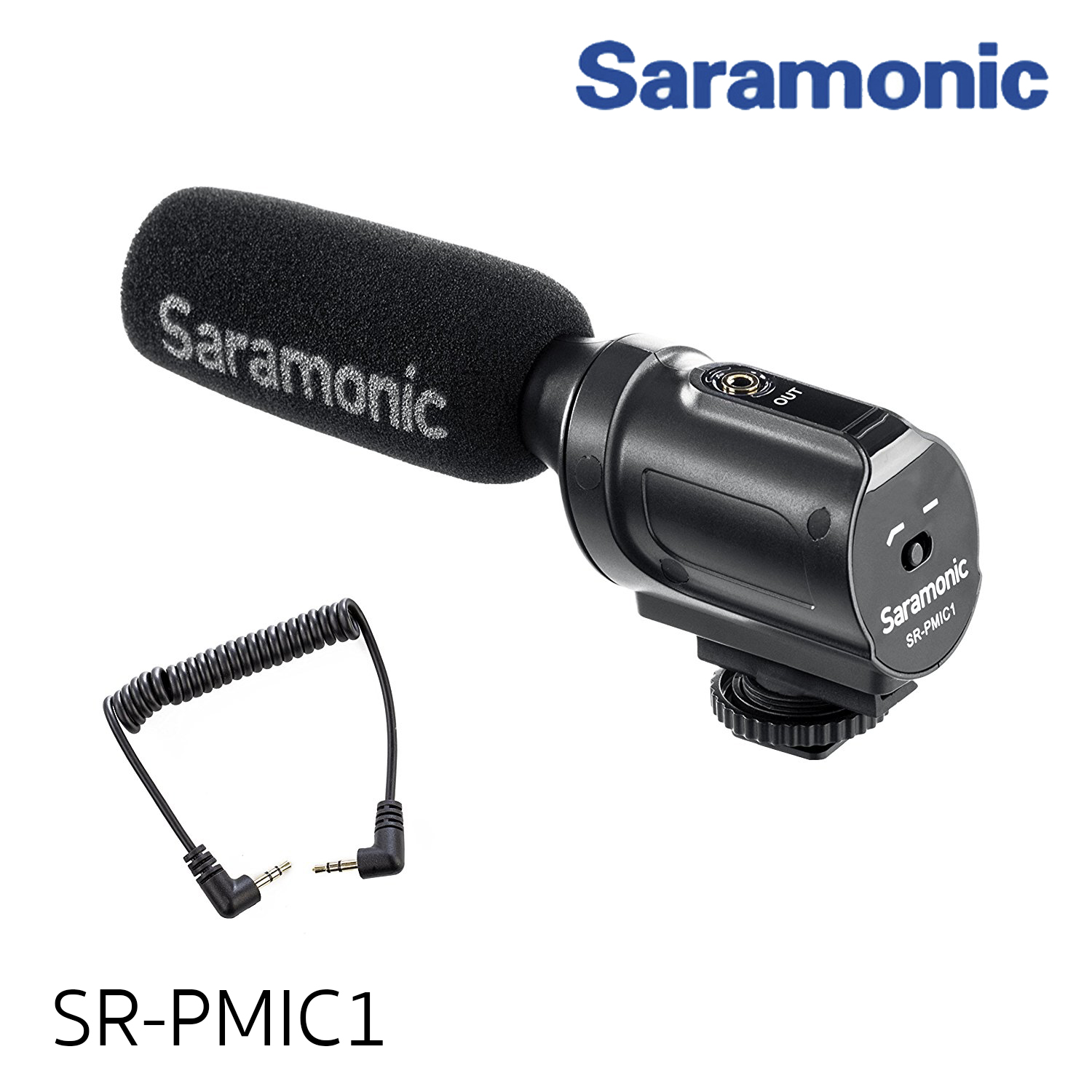 Saramonic SR-PMIC1 Super-Cardioid Unidirectional Condenser Microphone with Integrated Shockmount, Low-Cut Filter & Battery-Free Operation for DSLR Cameras & Camcorders รับประกันศูนย์ไทย 1 ปี