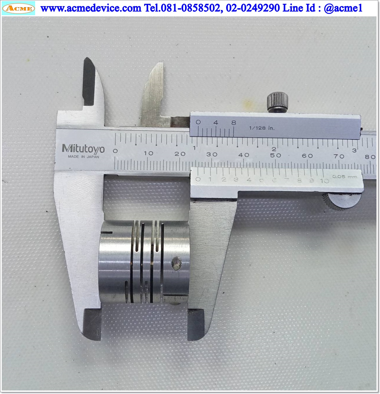 Coupling ขนาด ID 4.75/6.35mm, OD 25mm, L 26mm, Slit Coupling