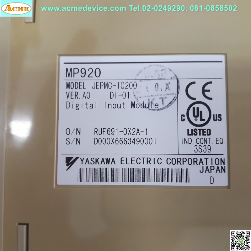 MP920 Yaskawa รุ่น JEPMC-I0200, DI-01, Digital Input Module